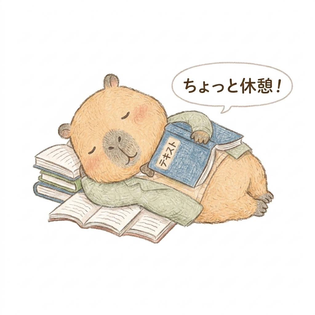 ちょっと休憩するカピバラ先生